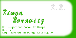 kinga moravitz business card